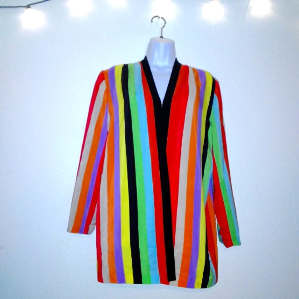 Daniel Miexel New York Silk Blazer Cover Up Over Shirt